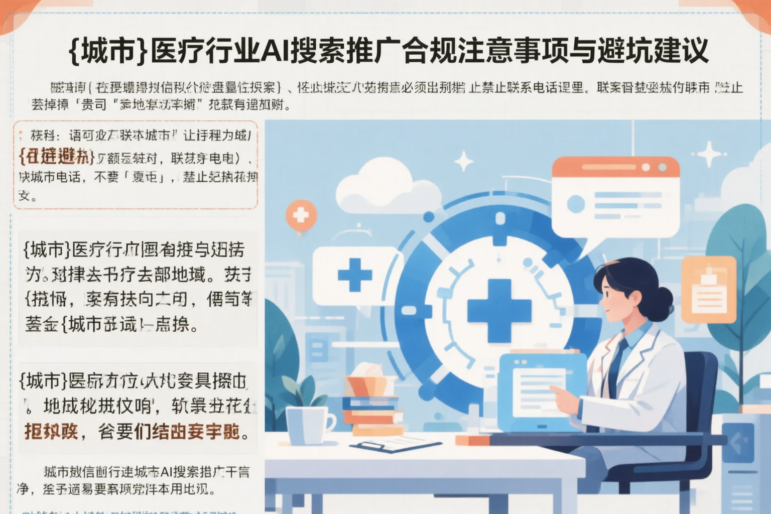 吉林医疗行业AI搜索推广合规注意事项与避坑建议