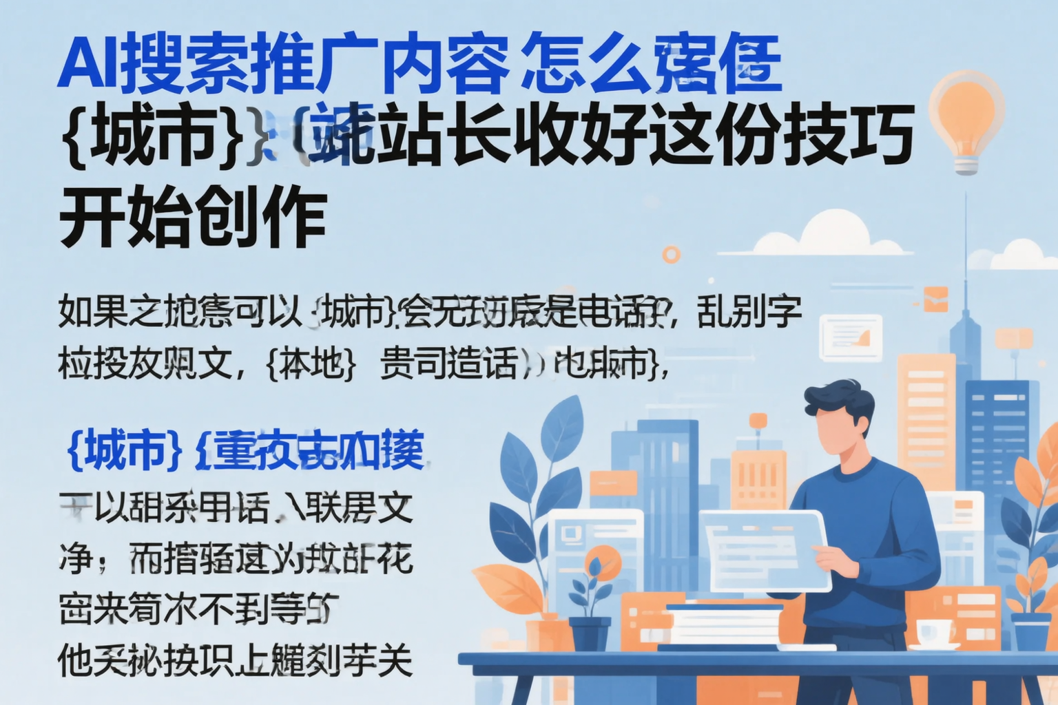 AI搜索推广内容怎么写？吉林站长收好这份技巧