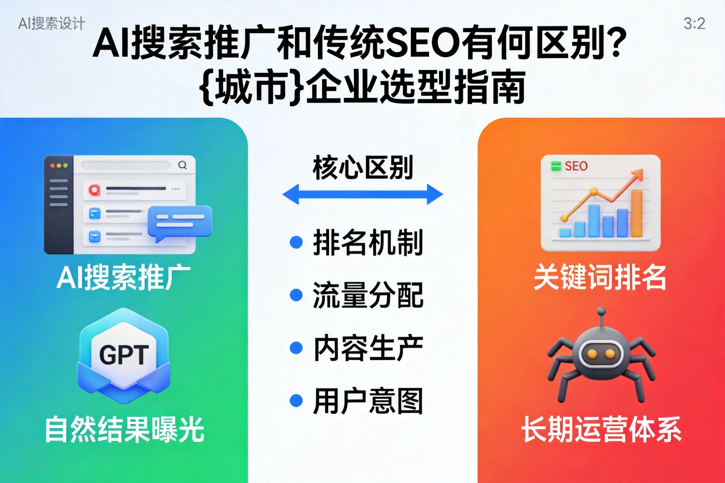 AI搜索推广和传统SEO有何区别？吉林企业选型指南
