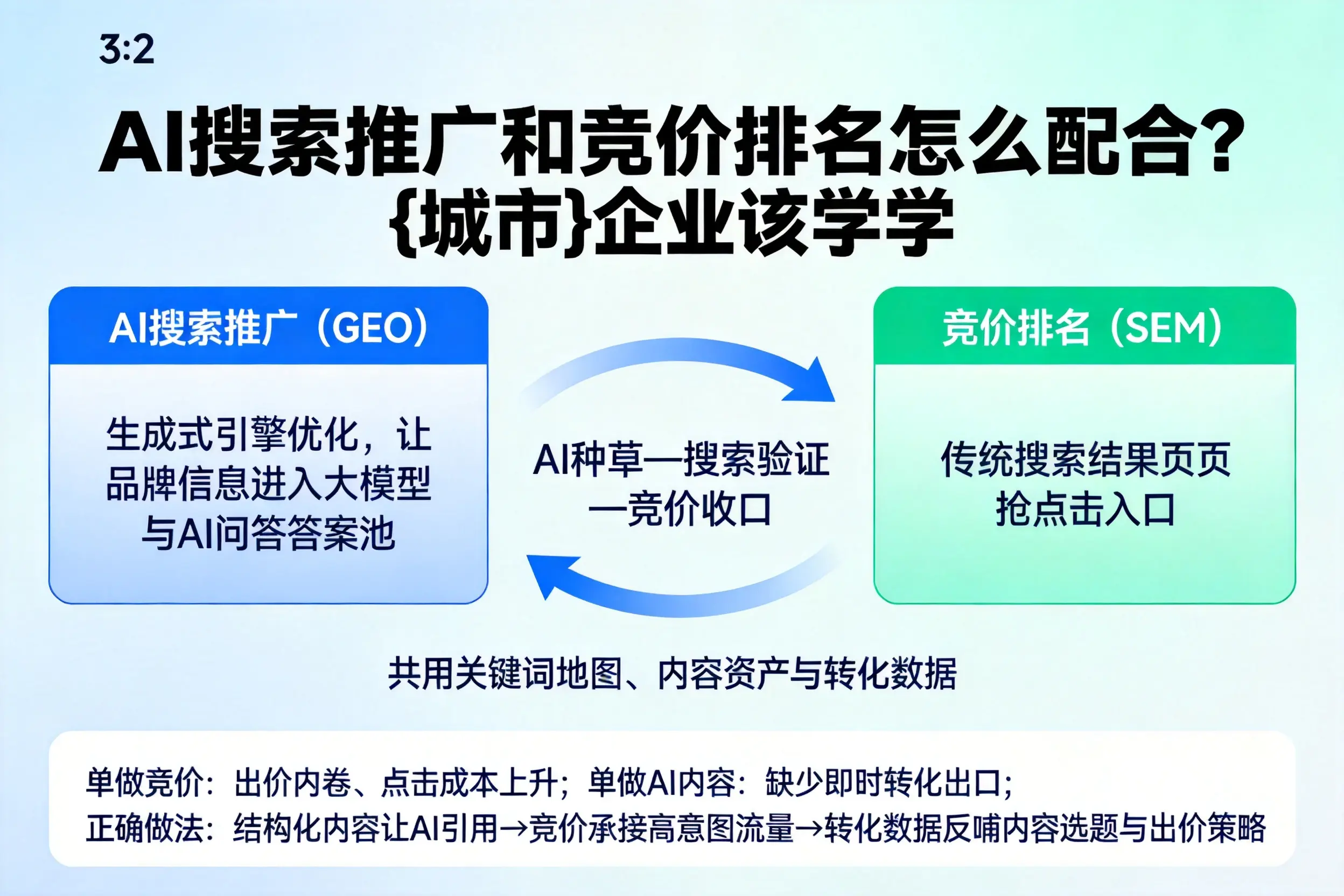 AI搜索推广和竞价排名怎么配合？吉林企业该学学