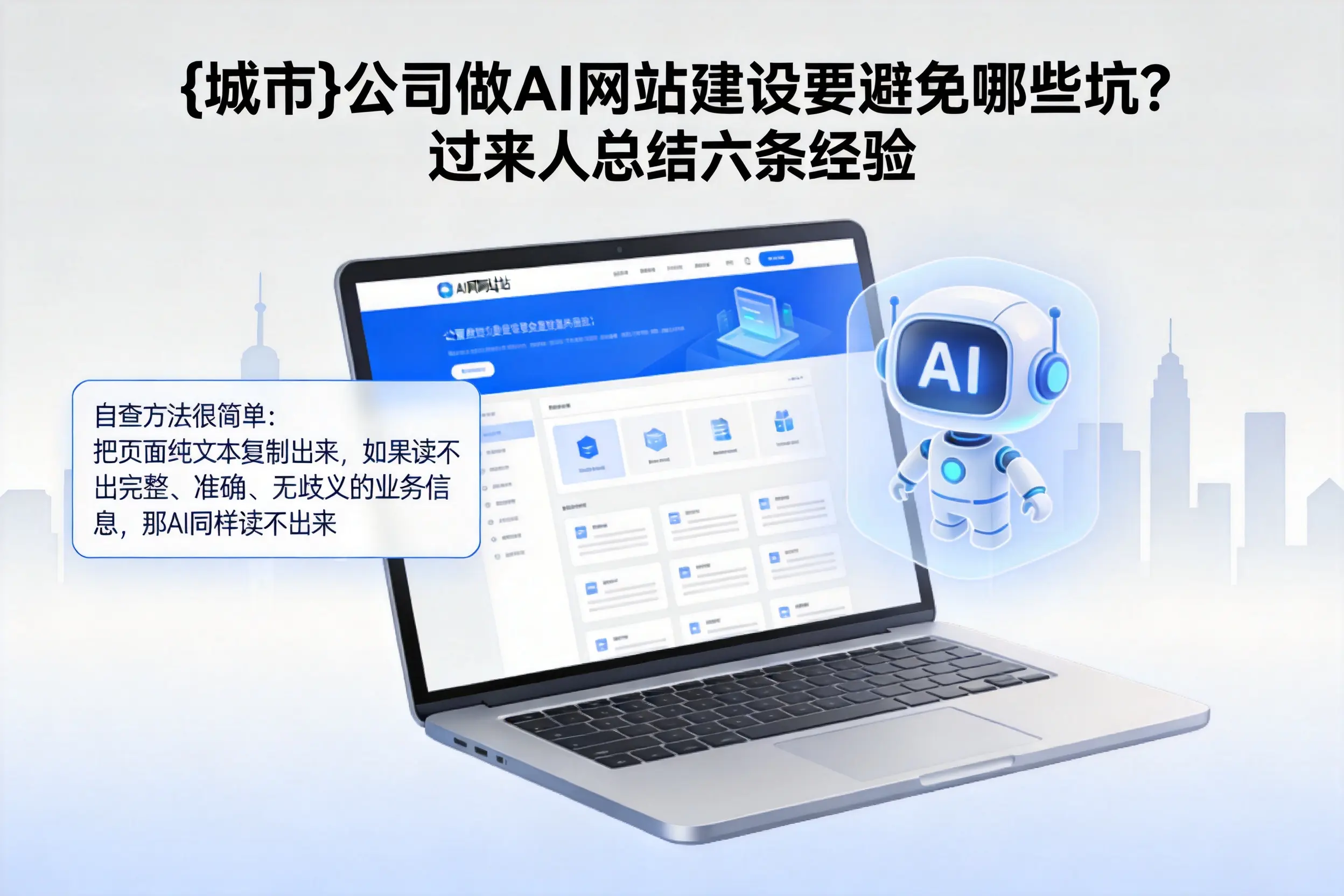 吉林公司做AI网站建设要避免哪些坑？过来人总结六条经验