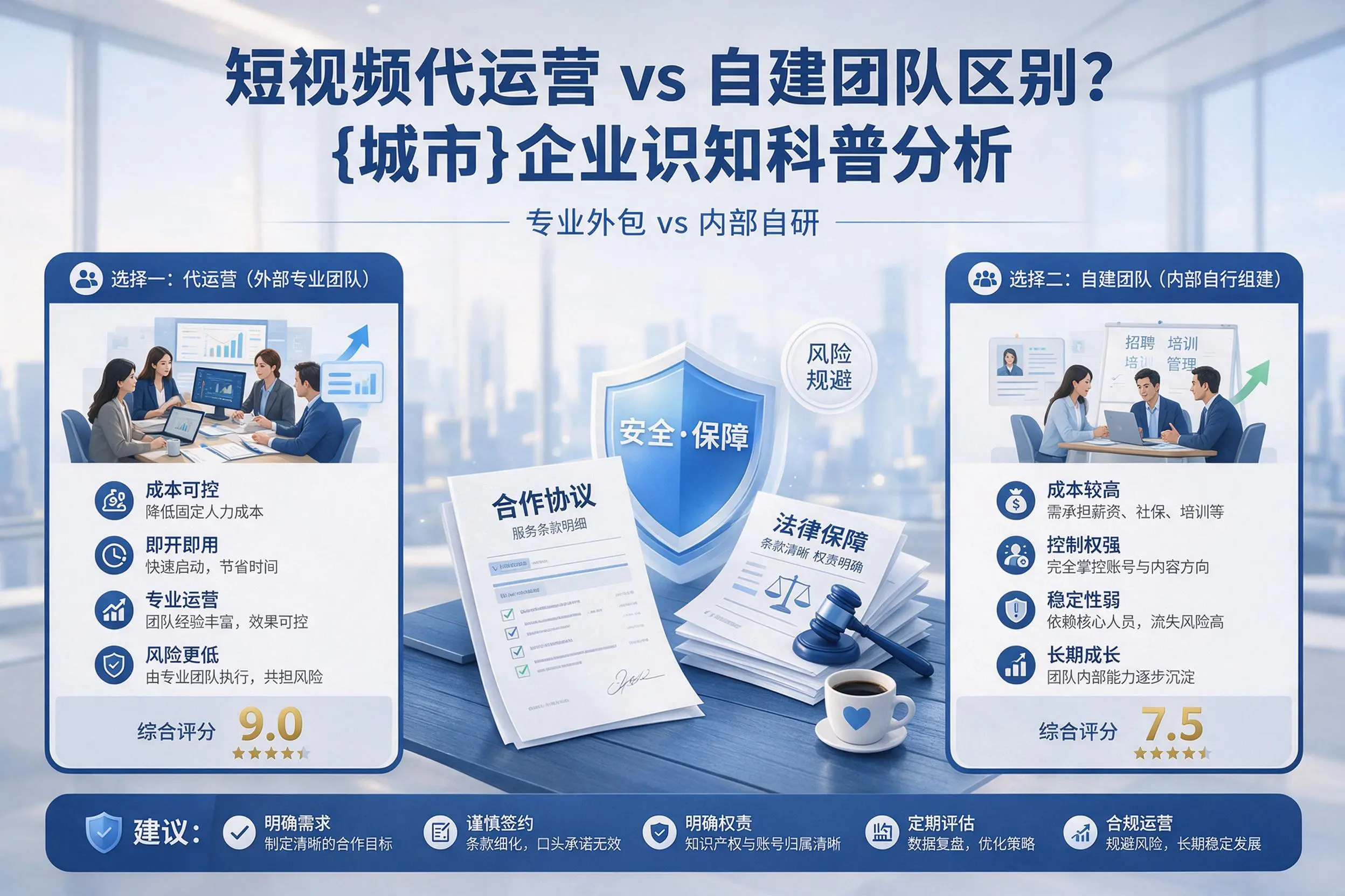 短视频代运营与自建团队区别？吉林企业认知科普分析