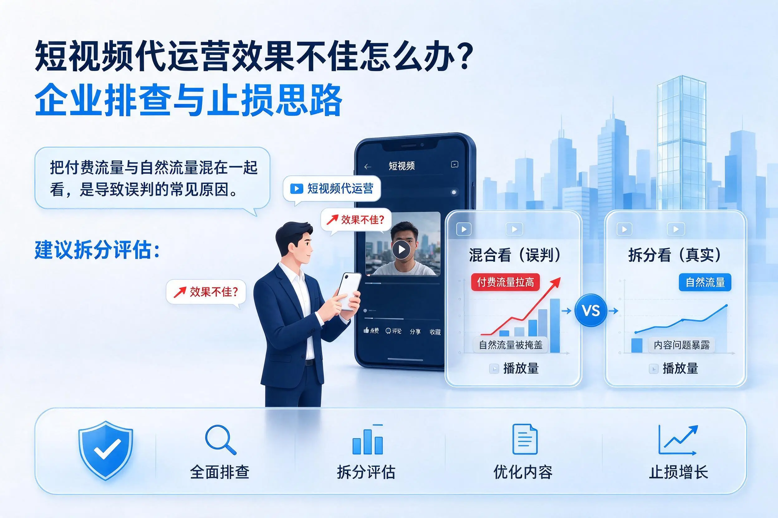 短视频代运营效果不佳怎么办？吉林企业排查与止损思路
