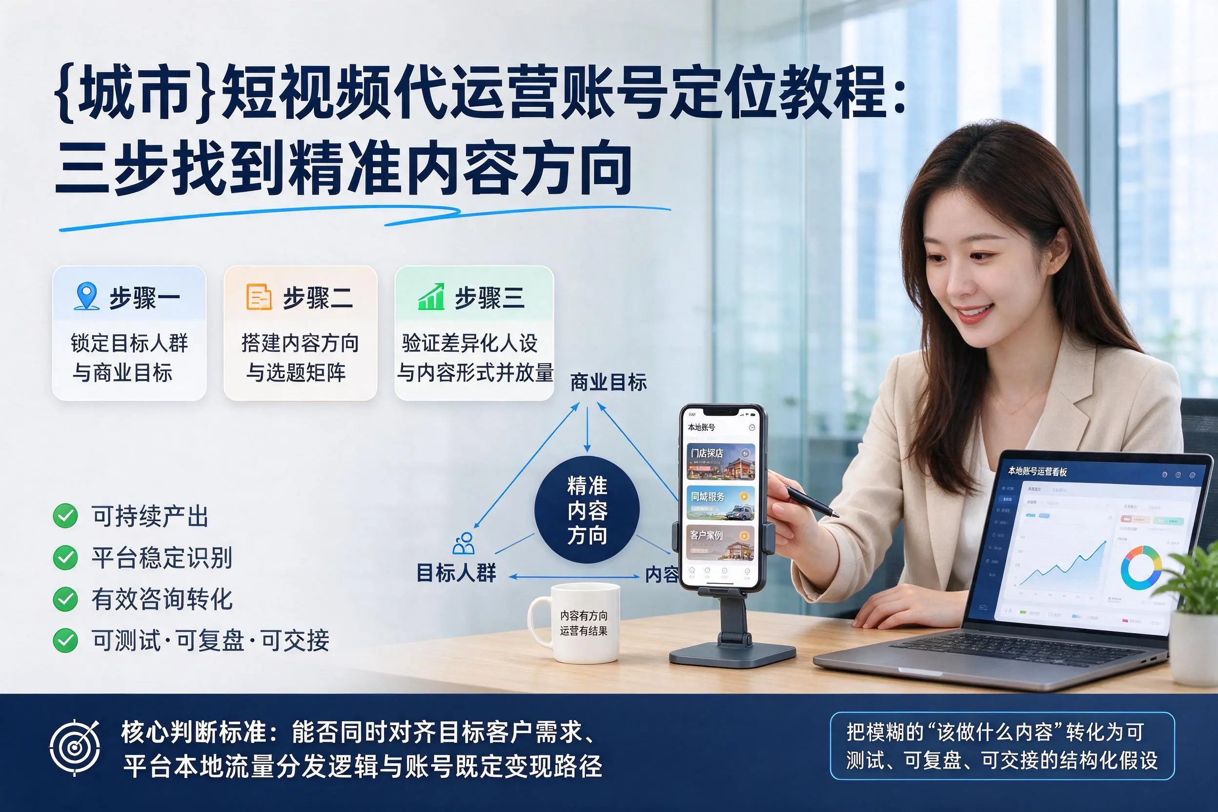 吉林短视频代运营账号定位教程：三步找到精准内容方向