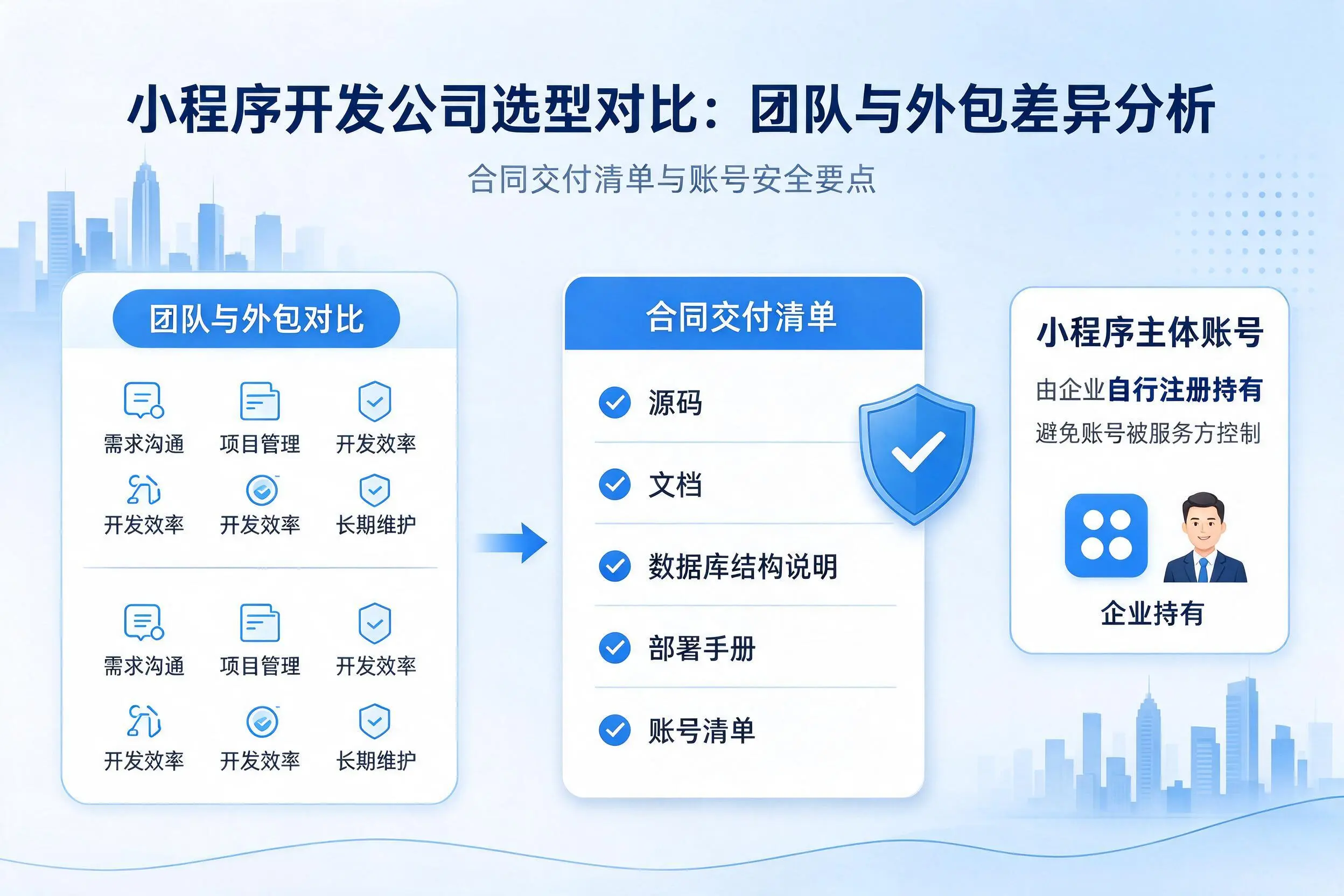 吉林小程序开发公司选型对比：团队与外包差异分析