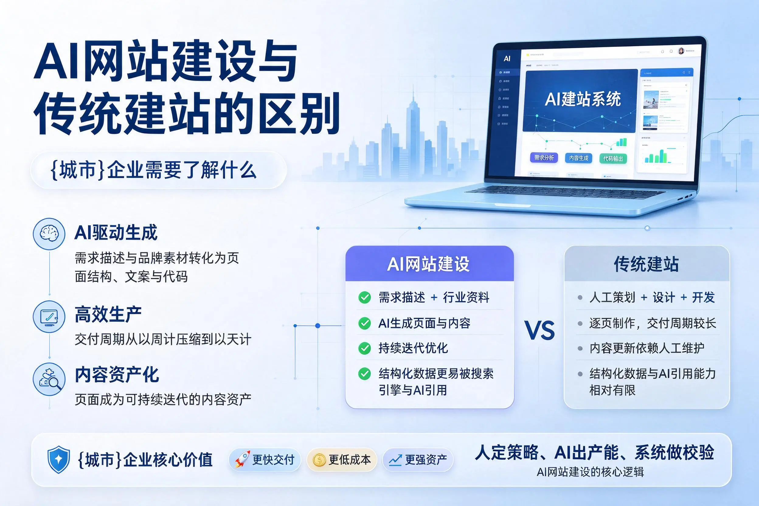 AI网站建设与传统建站的区别，吉林企业需要了解什么