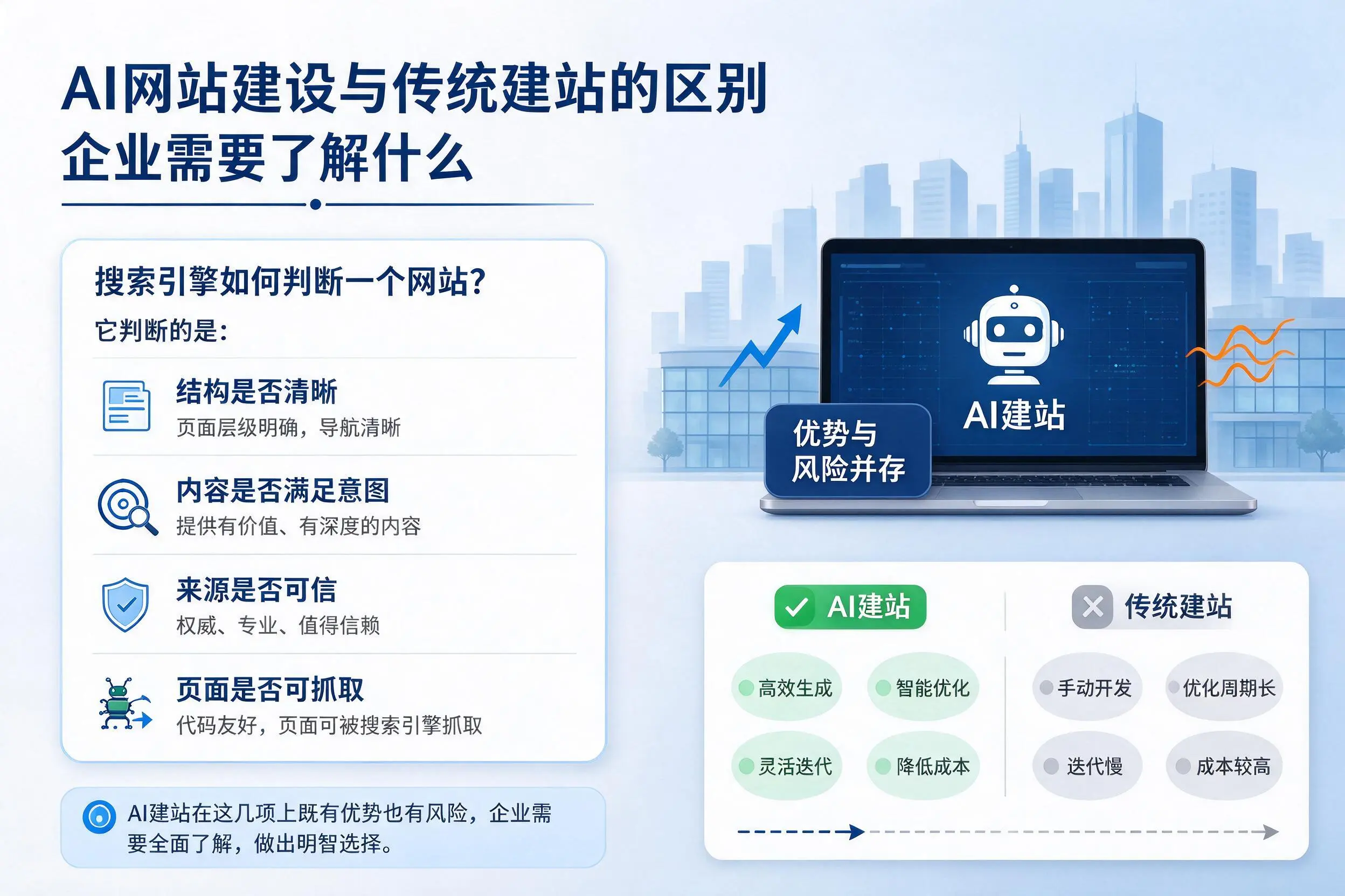 AI网站建设与传统建站的区别，吉林企业需要了解什么