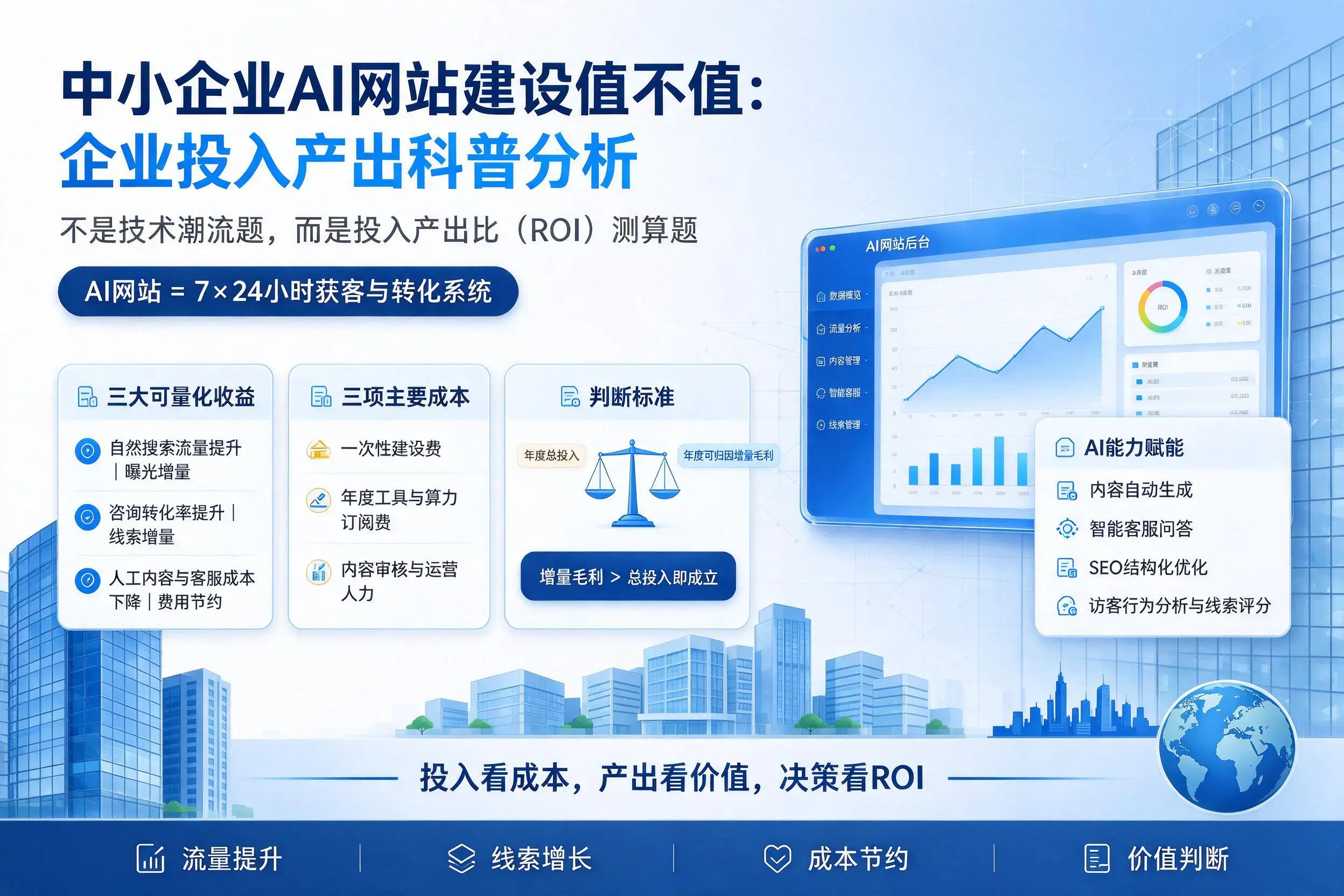 中小企业AI网站建设值不值：吉林企业投入产出科普分析