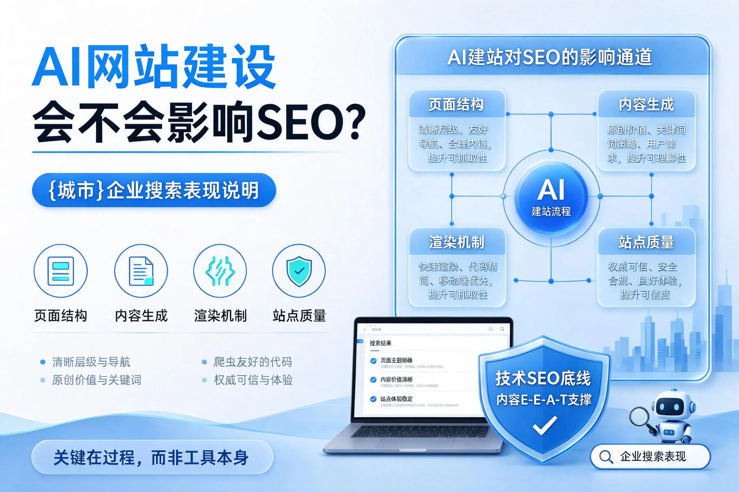 AI网站建设会不会影响SEO?吉林企业搜索表现说明