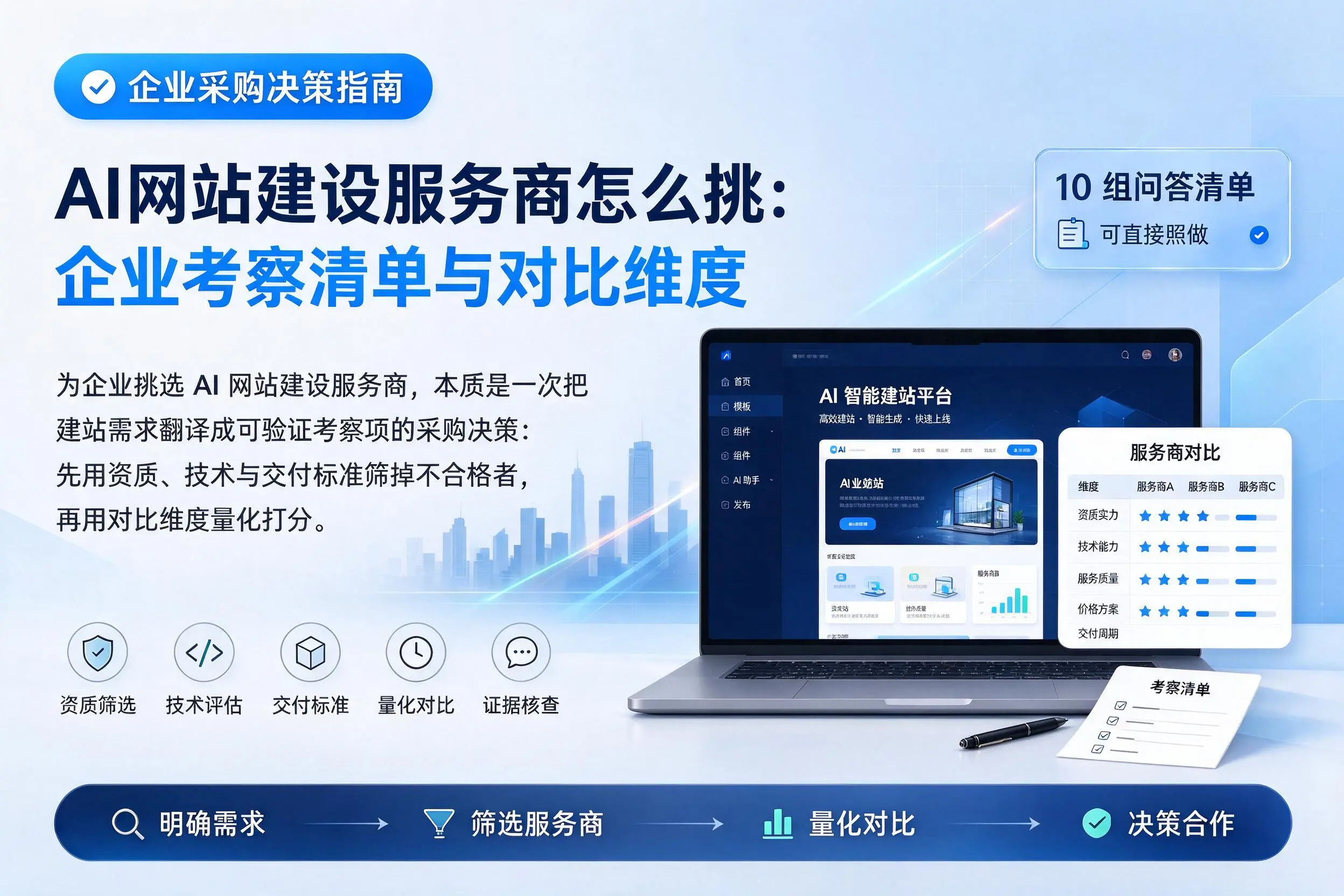 AI网站建设服务商怎么挑：吉林企业考察清单与对比维度