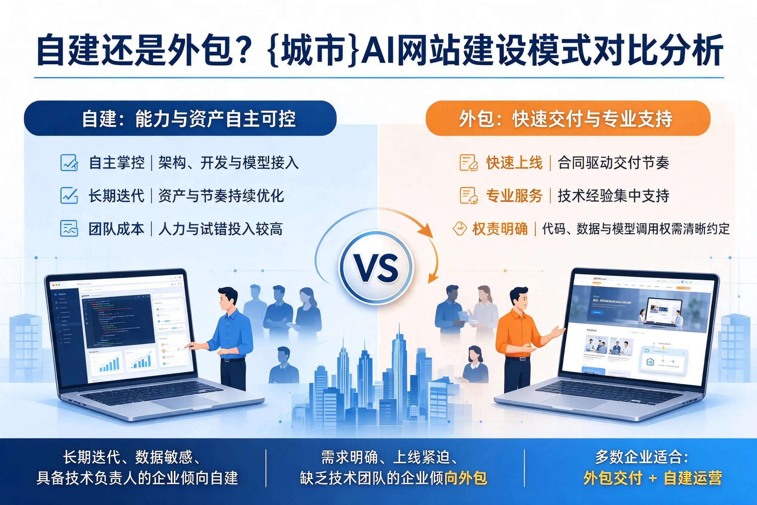 自建还是外包？吉林AI网站建设模式对比分析
