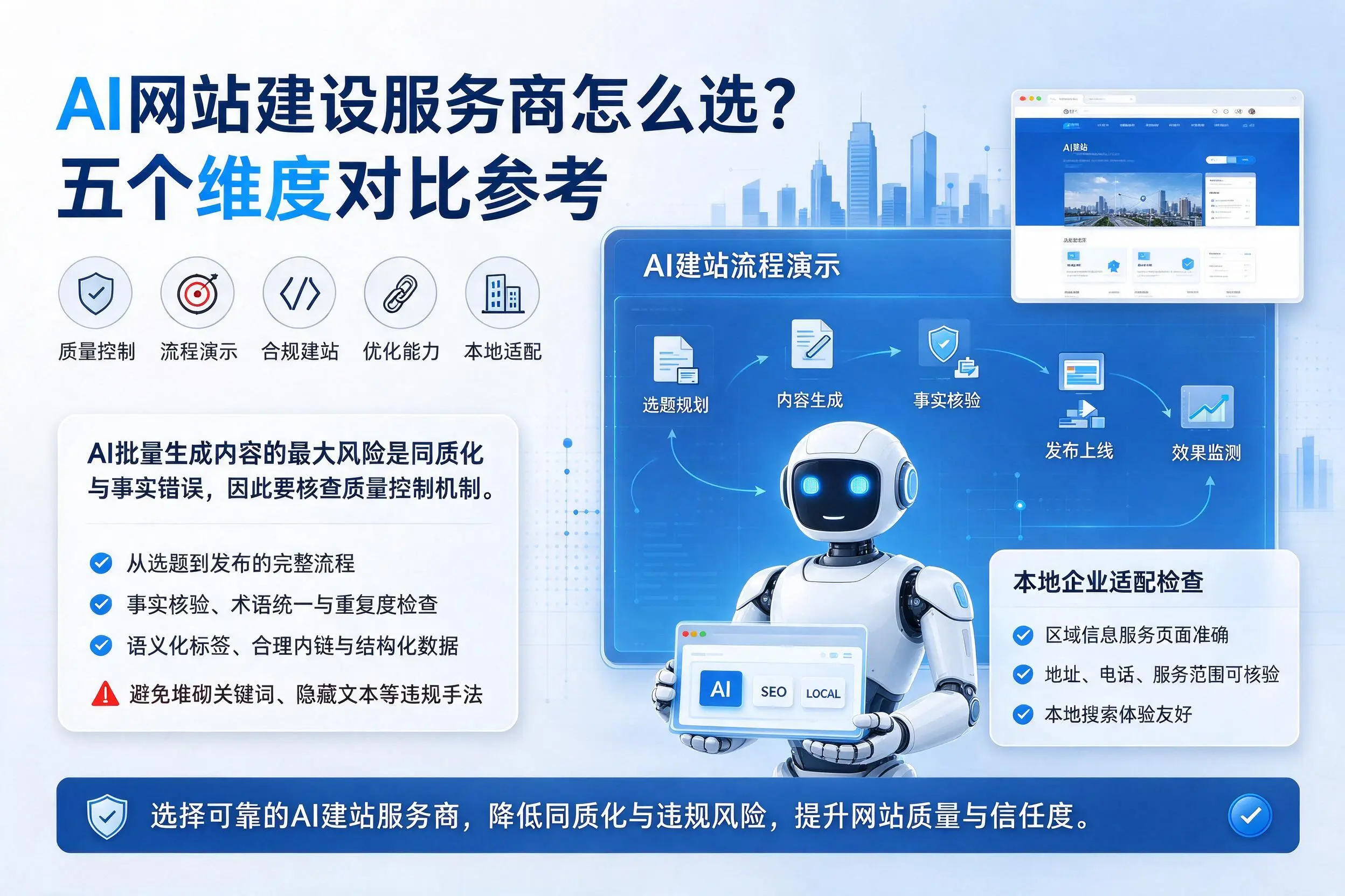 吉林AI网站建设服务商怎么选？五个维度对比参考