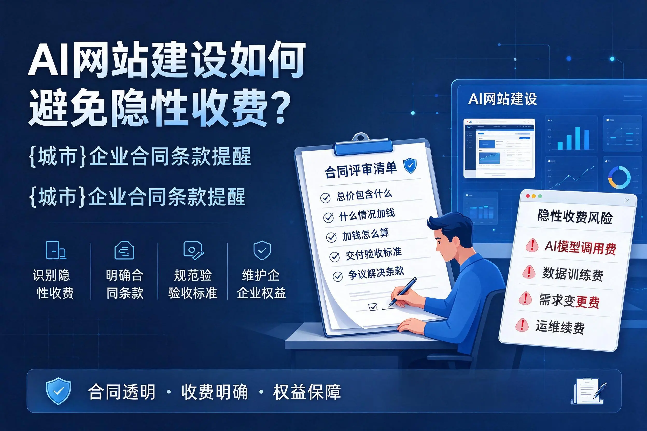 AI网站建设如何避免隐性收费?吉林企业合同条款提醒