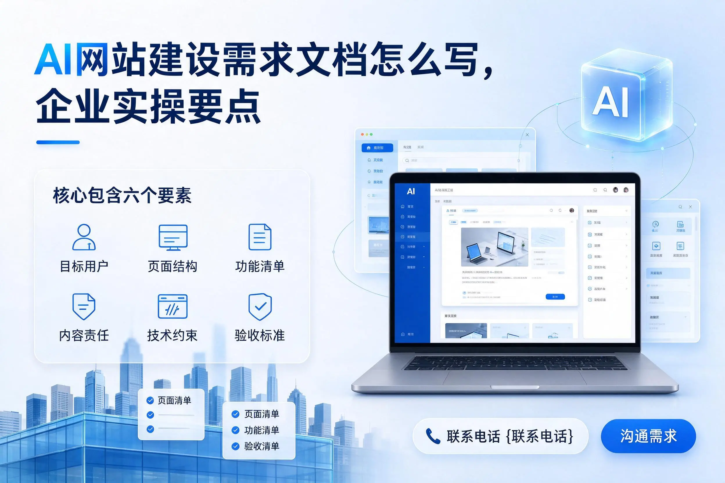 AI网站建设需求文档怎么写,吉林企业实操要点